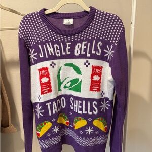 Taco Bell Purple Jingle Bells Sweater